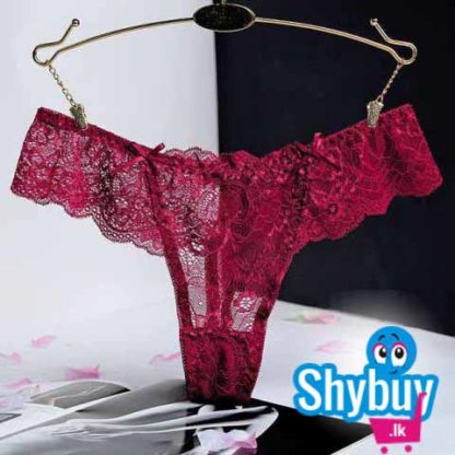 FRILLY MAROON G STRING PANTY